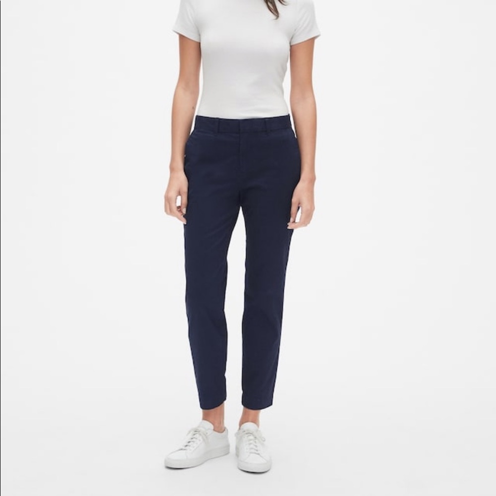 Gap Slim Cropped City Pant Navy